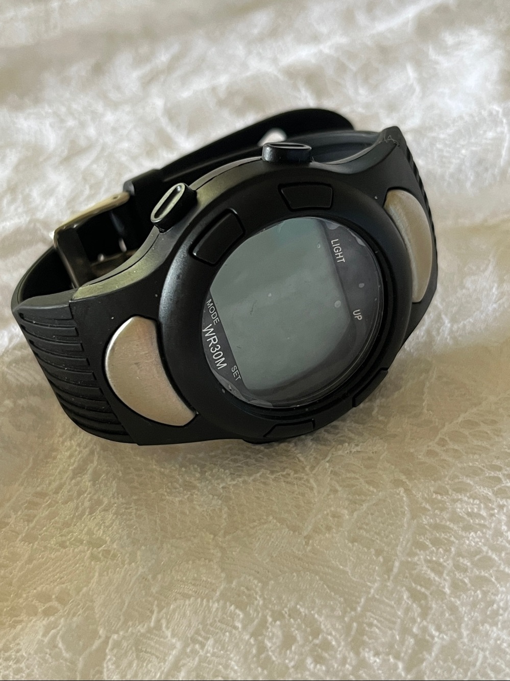 Medline Heart rate and Pedometer Watch with Silver Accents
